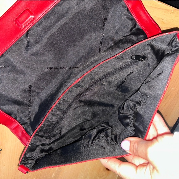 Red Snakeskin Clutch - Picture 3 of 3